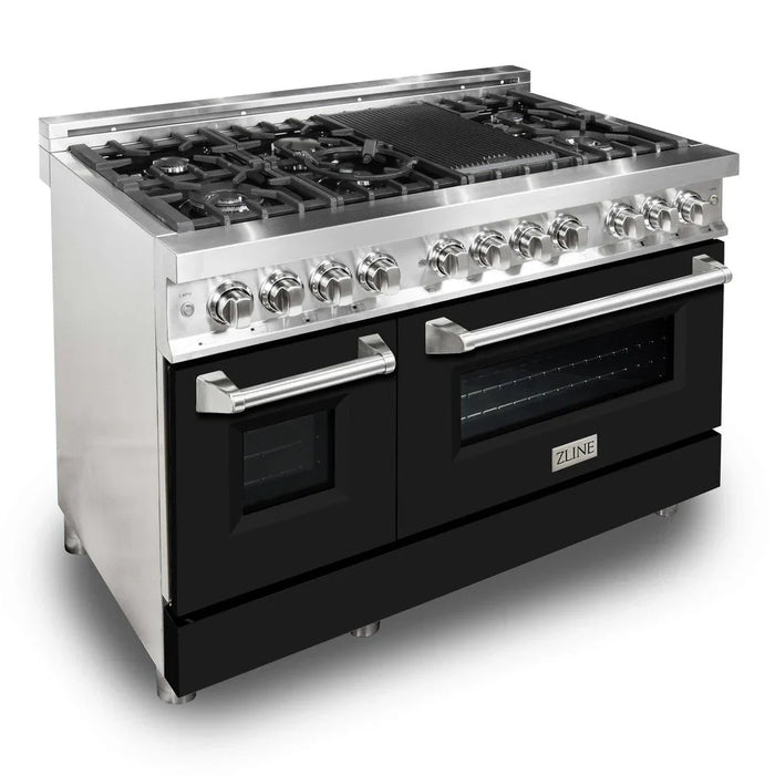 ZLINE 48 in. Professional Gas Burner and Electric Oven in Stainless Steel (RA48)