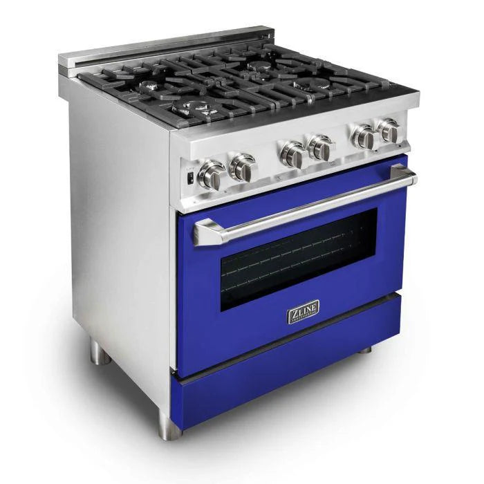 ZLINE Kitchen and Bath 30 in. Professional Gas Burner, Electric Oven Stainless Steel Range (RA30)