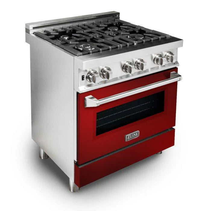 ZLINE Kitchen and Bath 30 in. Professional Gas Burner, Electric Oven Stainless Steel Range (RA30)