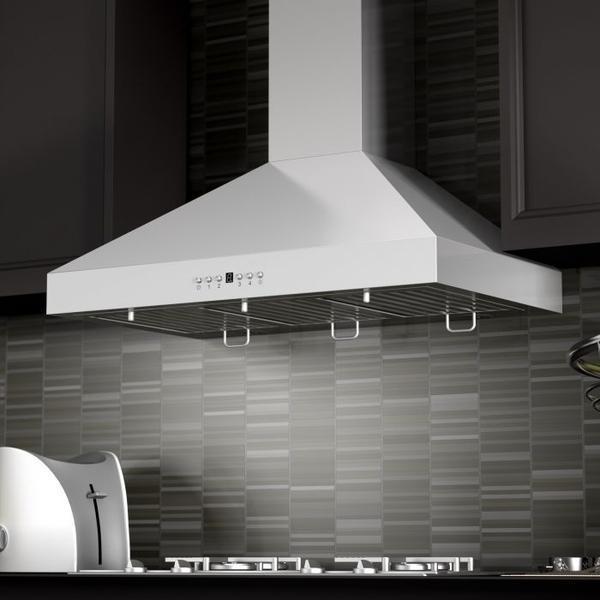 ZLINE 48 in. Convertible Vent Wall Mount Range Hood in Stainless Steel with Crown Molding (KL3CRN-48)