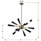Crystorama Zodiac 12 Light Aged Brass Chandelier Ceiling Light 34 inch