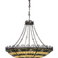 Meyda Tiffany Shell and Ribbon Inverted Pendant Chandelier 43"W