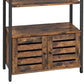 Bantina Benatia  - Wooden Storage Cabinet With 3 Open Shelves And 2 Doors