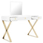 Savannah Couture High Line Collection Lasina  White/ Gold Vanity Table