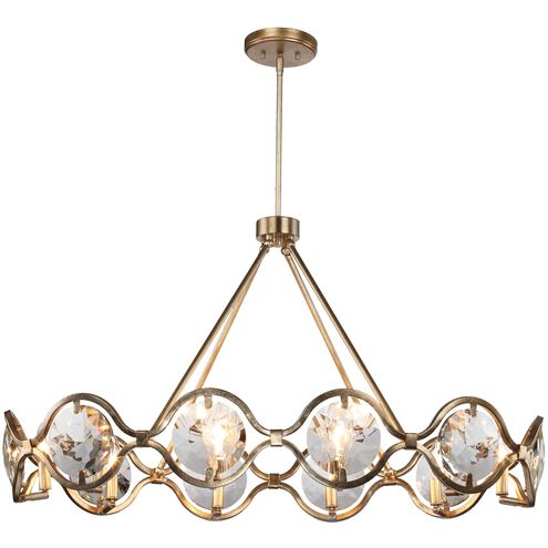 Crystorama Quincy 10 Light Distressed Twilight Chandelier Ceiling Light  40 inch